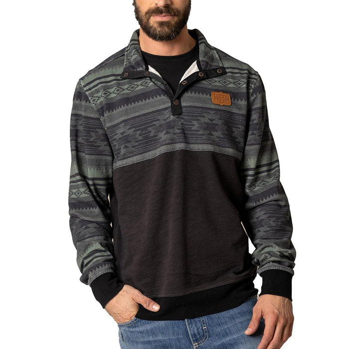 Men's Black Tack 1/4 Pull Over