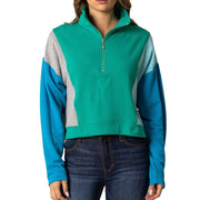 Women's Green Zip Neck Cami
