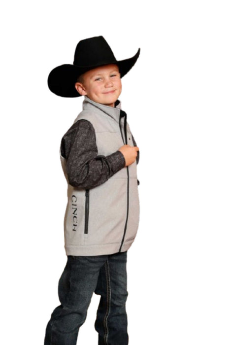 Boy's Grey Bonded Vest