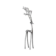 Silver Cast Aluminum Reindeer