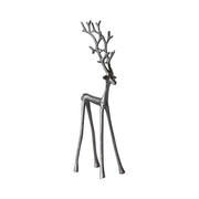 Slim Silver Cast Aluminum Reindeer