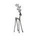 Slim Silver Cast Aluminum Reindeer