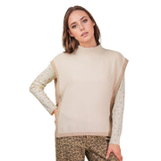 Women's Oatmeal Sleeveless Top
