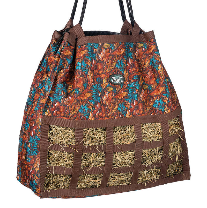 Teal Carved Scratchless Hay Bag