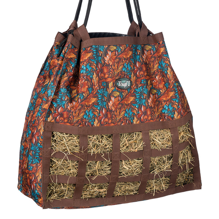 Teal Carved Scratchless Hay Bag