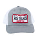 Grey & White License Plate Logo Cap