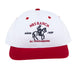White & Red Embroidered Cowboy Cap