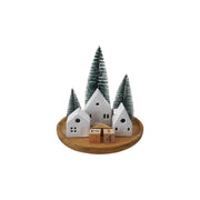House & Bottle Brush with Led Light Set