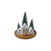 House & Bottle Brush with Led Light Set