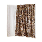 Leopard Plush Sherpa Large Throw Blanket