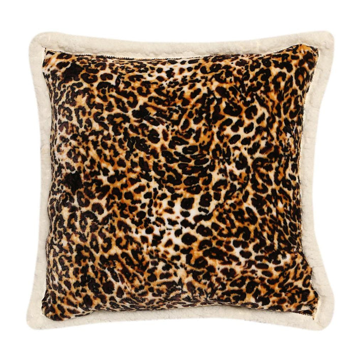 Leopard Plush Sherpa Pillow