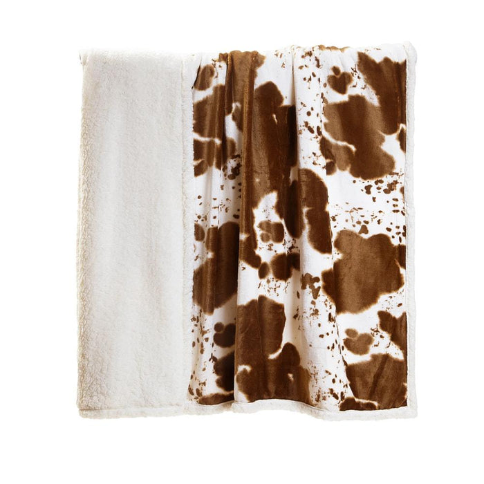 Hair on Hide Plush Sherpa Throw