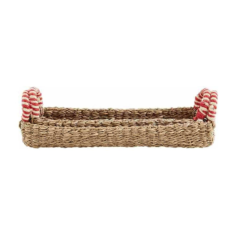 Red & White Cracker Basket Set