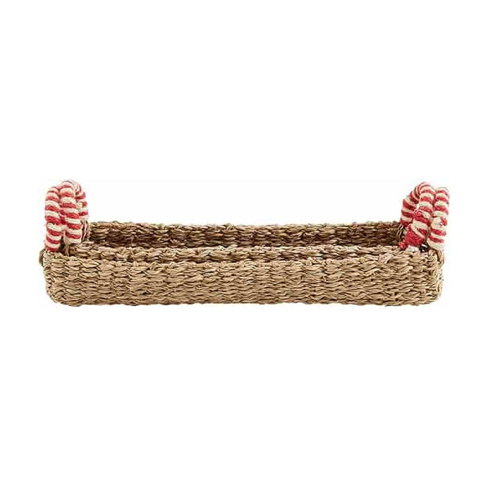 Red & White Cracker Basket Set
