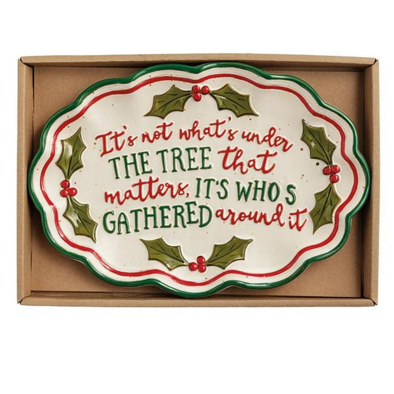 Holly Farm Christmas Sentiment Tray