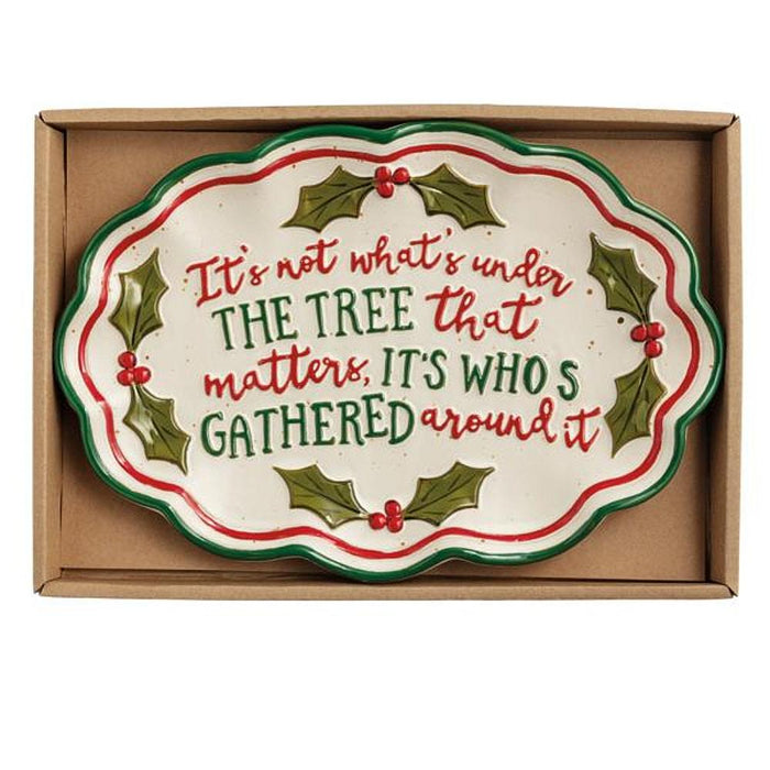 Holly Farm Christmas Sentiment Tray