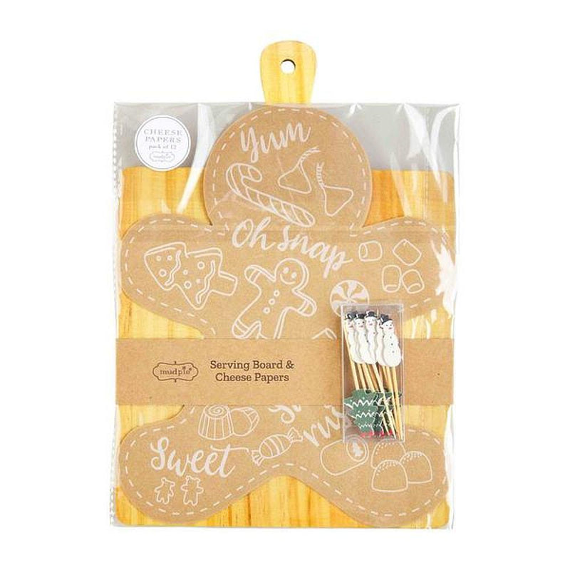 Christmas Board with Gingerbread Cheese Paper Set