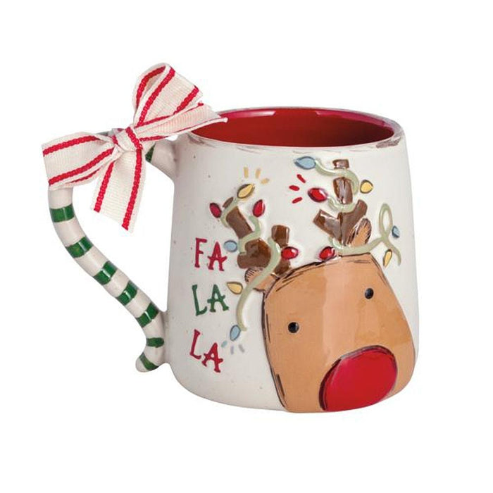 Farm Christmas Reindeer Mug