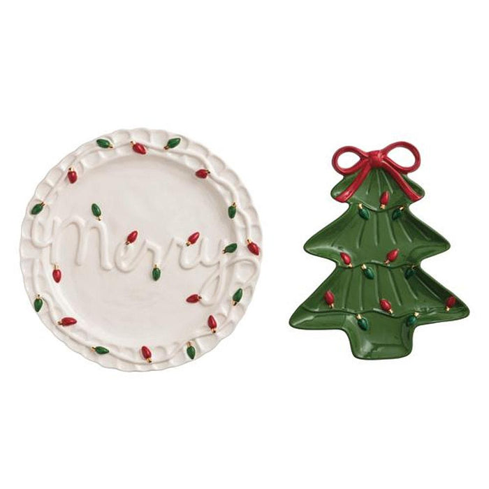 Merry and Tree Platter Set