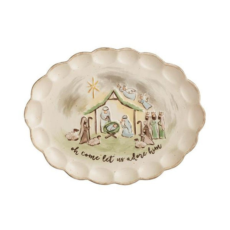 Nativity Oval Platter