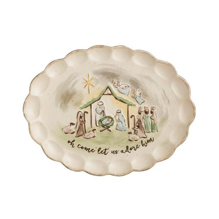 Nativity Oval Platter