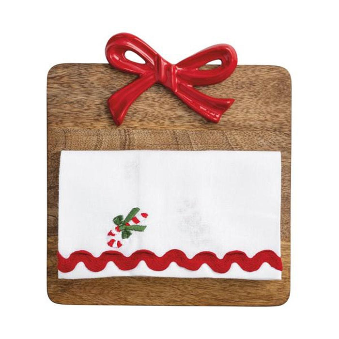 Red Bow Board & Towel Set