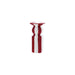 Small Red & White Taper Candle Holder