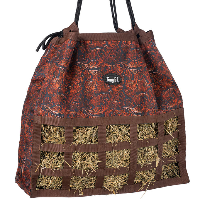 Tooled Leather Scratchless Hay Bag