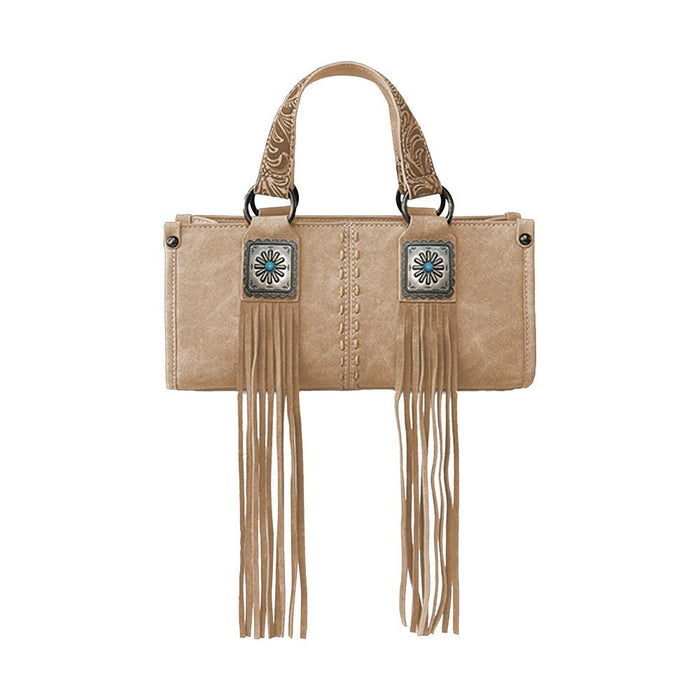 ern Fringe Concho Tan Mini Bag