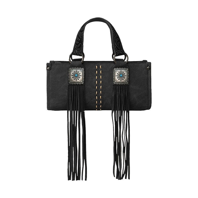 ern Fringe Concho Black Mini Bag