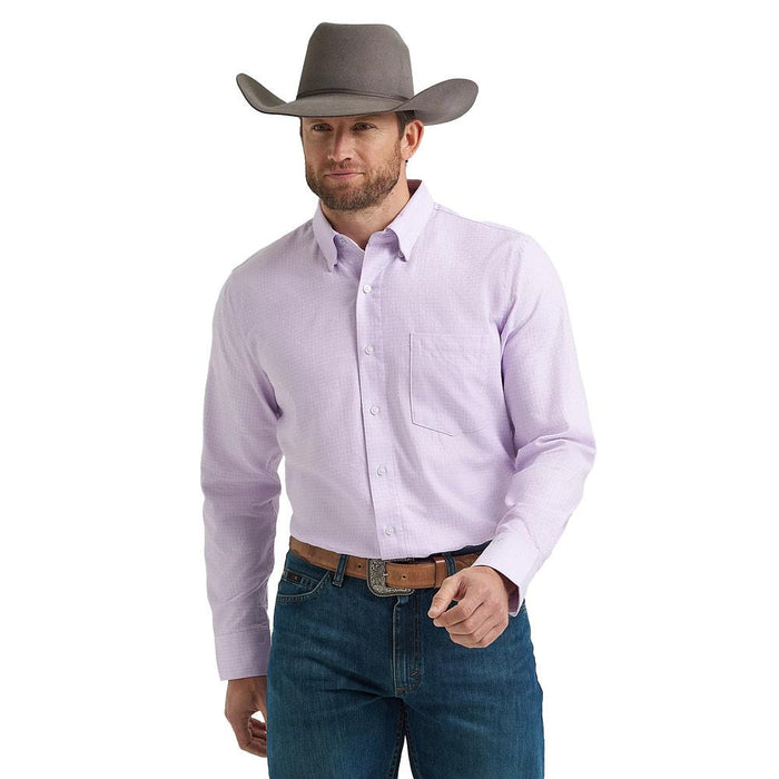 Men's Lilac Print Cody Johnson Button Shirt