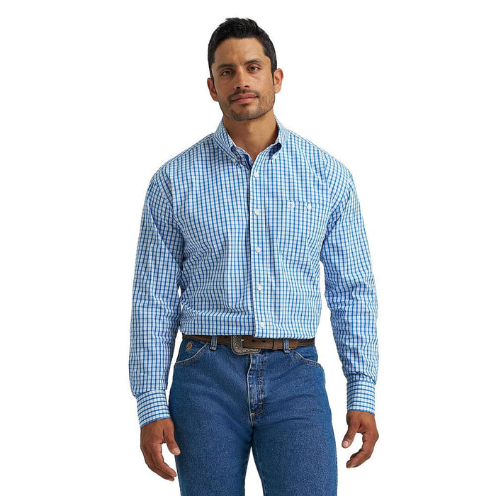 Men's George Strait Blue Check Shirt