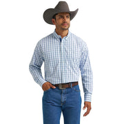 Men's George Strait Blue Plaid Shirt