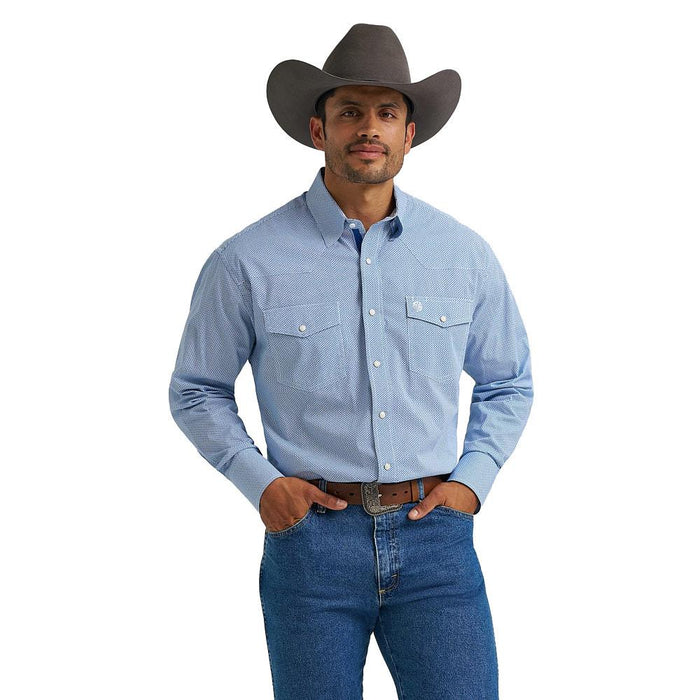 Men's George Strait Navy Print Troubadour Shirt