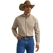 Men's George Strait Brown & Olive Plaid Shirt
