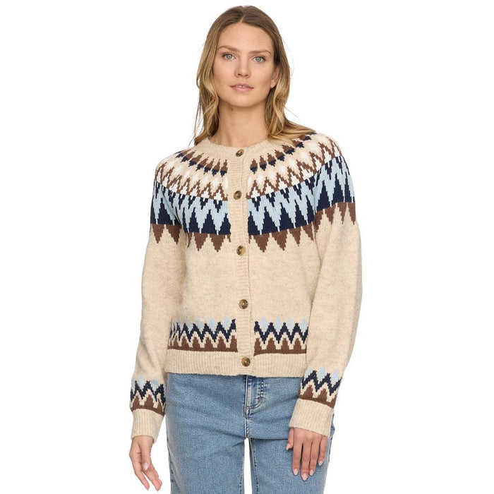 Women's OatmealNavy Odessa Cardigan