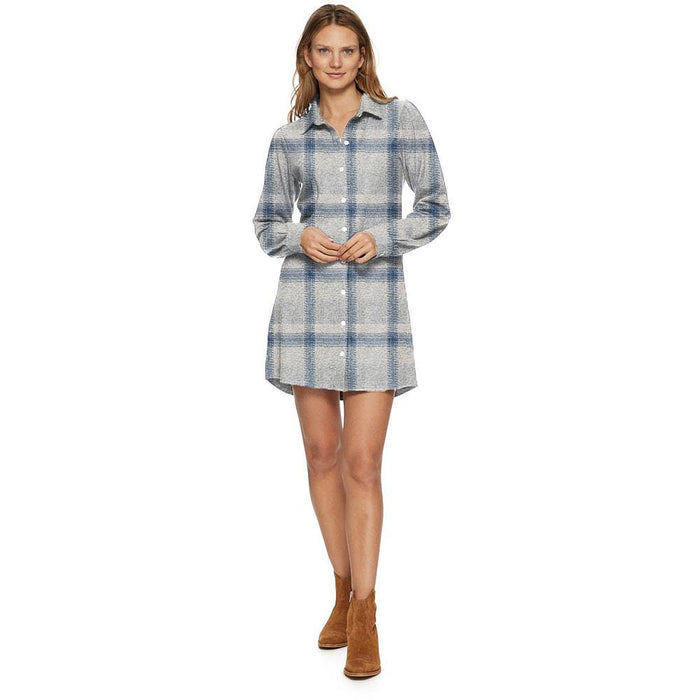 Women's Blue Lynden Flannel Dress