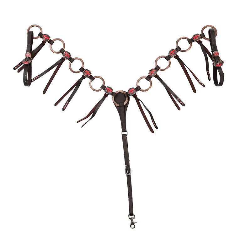 Dark Pink Thunderbird Copper Ring Breast Collar