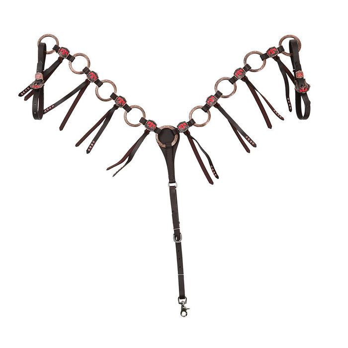 Dark Pink Thunderbird Copper Ring Breast Collar