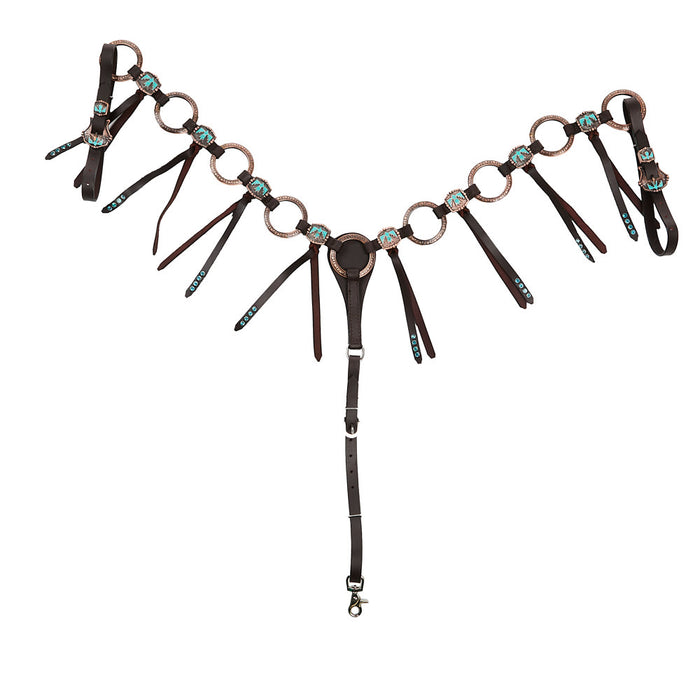 Turquoise Thunderbird Copper Ring Breast Collar