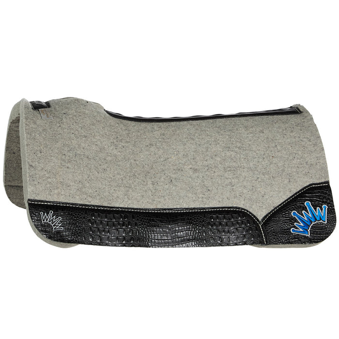 Kush 1 1/4in Felt Saddle Pad with Black Gator Wear Leathers