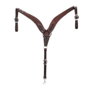 Roughout Chocolate Harness 2 3/4in Tapered Breast Collar