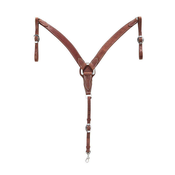 Heavy Oiled Hermann Oak Leather 1 1/2in Tapered Breast Collar