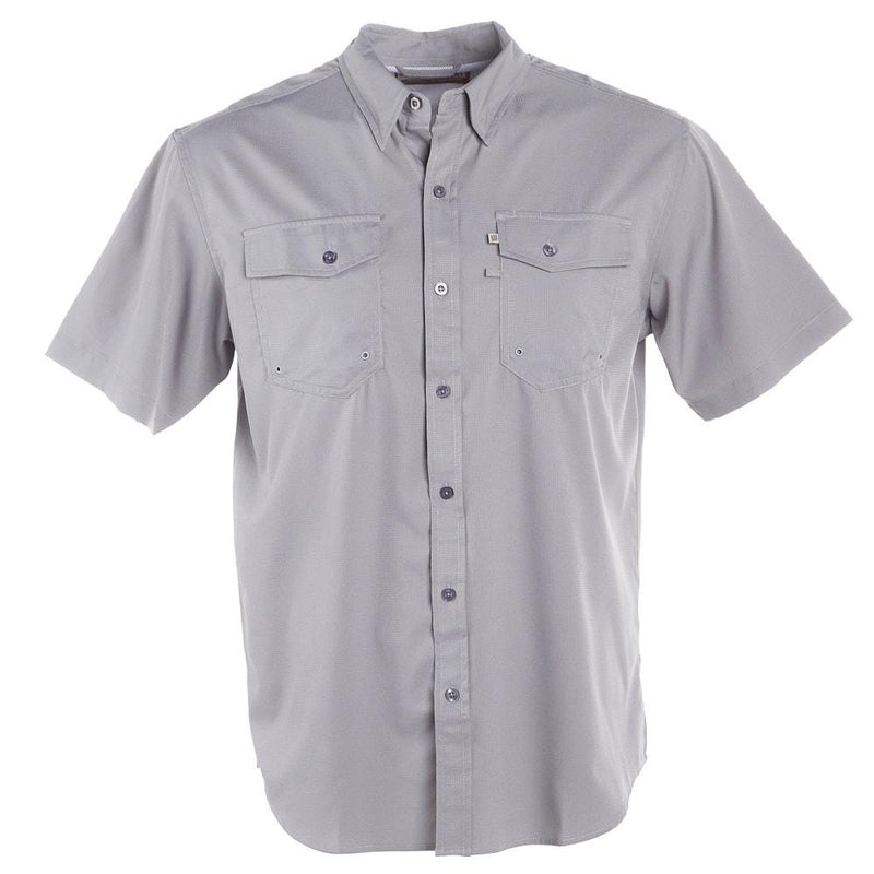Men's Grey Short Sleeve Waffle Shirt