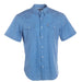 Men's Dusty Blue Geo Short Sleeve Snap Shirt