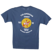 Men's Blue American Cowboy Tee Shirt