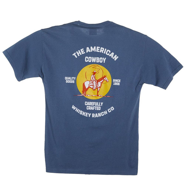 Men's Blue American Cowboy Tee Shirt