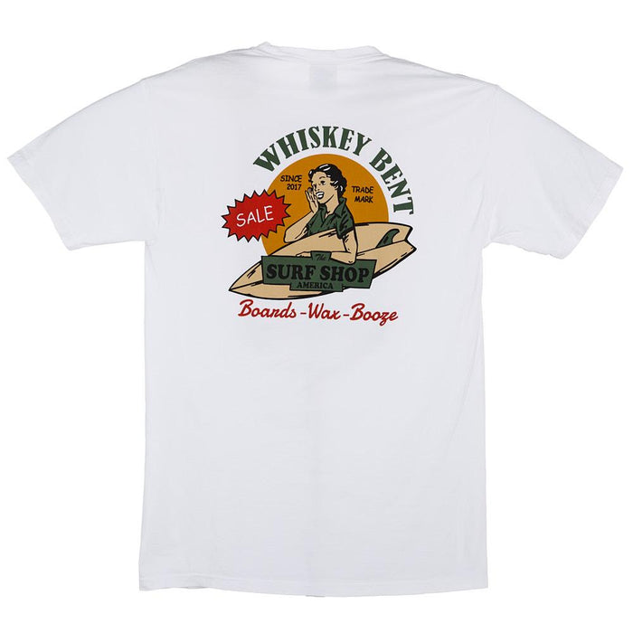 Men's White Surf Shop Tee Shirt