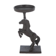 Rearing Horse Cast Iron Candle Holder
