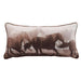 Sepia Tone Running Horse Lumbar Pillow (